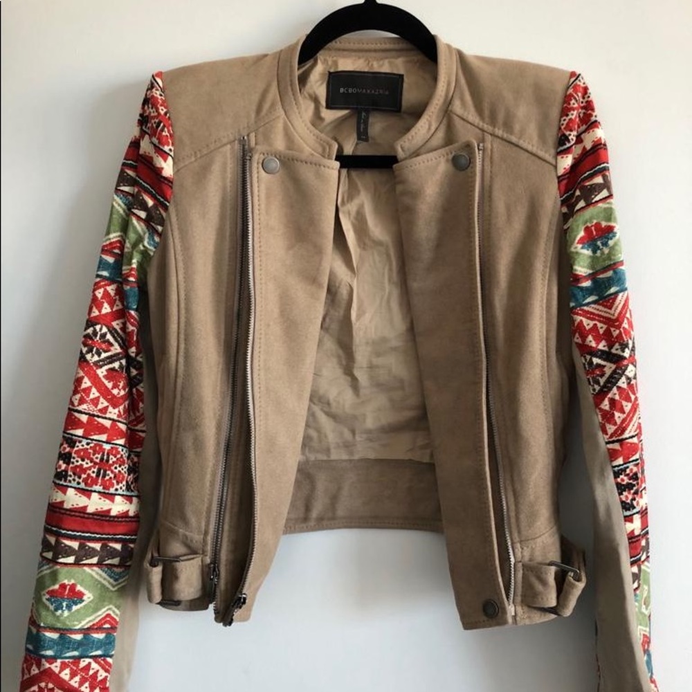 Bohemian Suede Moto Jacket BCBGmaxazria